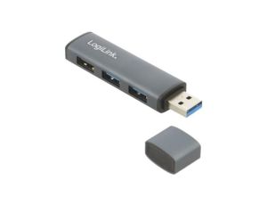 UA0395 Hub USB, USB A gniazdo x3, USB A wtyk, USB 3.2, PnP, aluminiowy