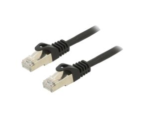 Patch cord S/FTP 6a drut Cu LSZH czarny 10m 27AWG Cablexpert PP6A-LSZHCU-BK-10M