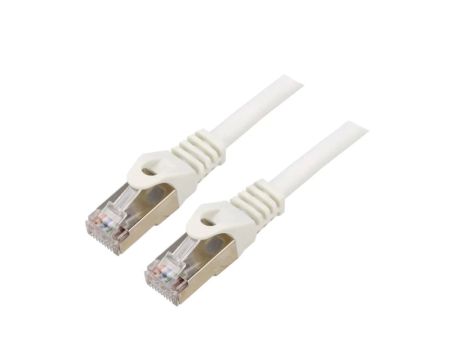 PP6A-LSZHCU-W-5M Patch cord S/FTP 6a drut Cu LSZH biały 5m 27AWG Øprzew: 5,8mm