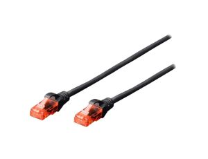 Patch cord U/UTP 6 linka Cu LSZH czarny 10m 26AWG DK-1617-100/BL