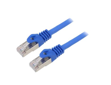 PP6A-LSZHCU-B-5M Patch cord S/FTP 6a drut Cu LSZH niebieski 5m 27AWG
