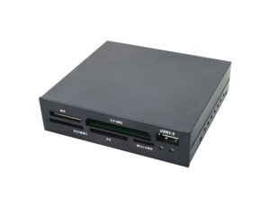 Czytnik kart: pamięci, zasilany wewnętrznie, czarny CR0012