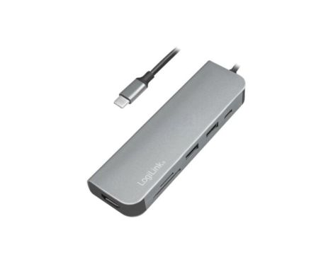 UA0343 Hub USB, Thunderbolt 3, USB 2.0, USB 3.0, microSD,SD, Ultra HD 4K