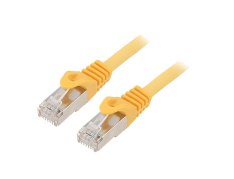 PP6A-LSZHCU-Y-5M Patch cord S/FTP 6a drut Cu LSZH żółty 5m 27AWG Øprzew: 5,8mm