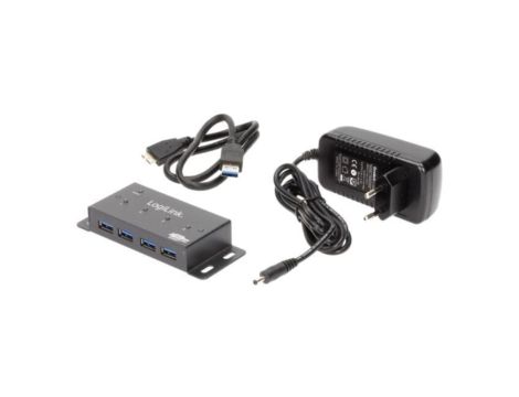 UA0149 Hub USB, DC, USB A gniazdo x4, USB B micro gniazdo, USB 3.0