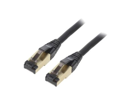 PP8-LSZHCU-BK-15M Patch cord S/FTP Cat 8 linka Cu LSZH czarny 15m 27AWG