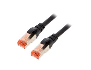 Patch cord S/FTP 6 linka Cu LSZH czarny 3m 27AWG DK-1644-030/BL