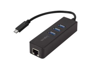 Hub USB, RJ45 gniazdo, USB A gniazdo x3, USB C wtyk, USB 3.0 UA0283