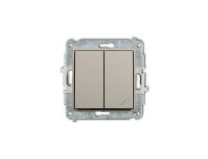 ICON Mechanizm łącznika jednobiegunowego ze schodowym (osobne zasilanie) taupe 60IWP-10.2