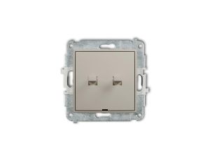 ICON Mechanizm łącznika zwiernego żaluzjowego w stylu amerykańskim taupe 60IWPUS-8