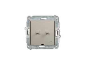 ICON Mechanizm łącznika jednobiegunowego ze schodowym w stylu amerykańskim (wspólne zasilanie) taupe 60IWPUS-10.1