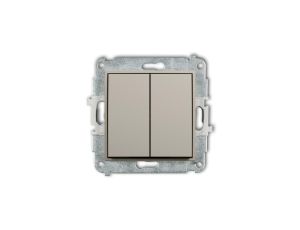 ICON Mechanizm łącznika podwójnego krzyżowego (dwa klawisze bez piktogramu) taupe 60IWP-66.1