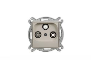 ICON Mechanizm gniazda abonenckiego 2 wyjścia SAT + TV taupe 60IGSN