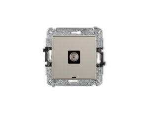 ICON Mechanizm gniazda antenowego pojedynczego TV, bez pola opisowego taupe 60IGTVBO-1