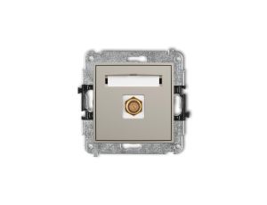 ICON Mechanizm gniazda antenowego pojedynczego typu F (SAT) pozłacany taupe 60IGF-1.1