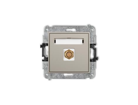 ICON Mechanizm gniazda antenowego pojedynczego typu F (SAT) pozłacany taupe 60IGF-1.1