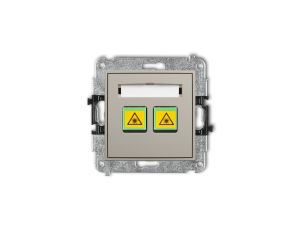 ICON Mechanizm gniazda światłowodowego/optycznego podwójnego taupe 60IGOP-2