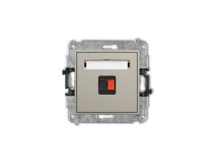 ICON Mechanizm gniazda głośnikowego pojedynczego taupe 60IGG-1