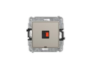 ICON Mechanizm gniazda głośnikowego pojedynczego, bez pola opisowego taupe 60IGGBO-1