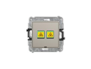 ICON Mechanizm gniazda światłowodowego/optycznego podwójnego, bez pola opisowego taupe 60IGOPBO-2