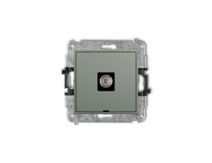 ICON Mechanizm gniazda antenowego pojedynczego TV, bez pola opisowego szałwiowy 61IGTVBO-1