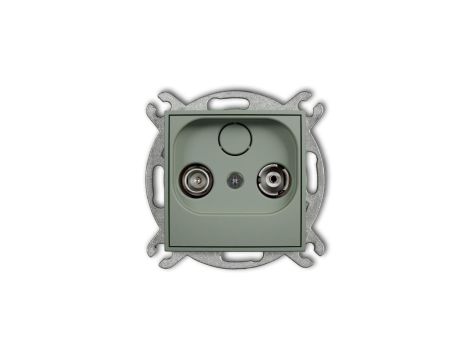 ICON Mechanizm gniazda abonenckiego RTV przelotowego 12dB szałwiowy 61IG12P