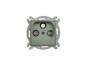 ICON Mechanizm gniazda abonenckiego RTV-SAT końcowego (2 wejścia antenowe) szałwiowy 61IGST