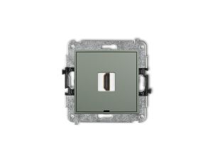 ICON Mechanizm gniazda pojedynczego HDMI 2.1, 8K, bez pola opisowego szałwiowy 61IHDMIBO-5