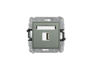 ICON Mechanizm ładowarki USB pojedynczej USB A, 5W max., 5V, 1A szałwiowy 61ICUSB-1