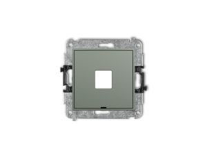 ICON Mechanizm gniazda multimedialnego pojedynczego bez modułu, bez pola opisowego (standard Keystone) szałwiowy 61IGMBO-1P