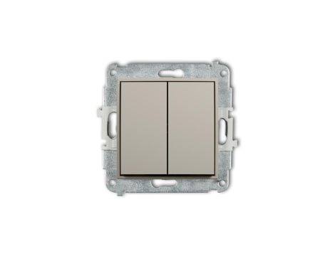 MINI Mechanizm łącznika podwójnego krzyżowego (dwa klawisze bez piktogramu) taupe 60MWP-66.1