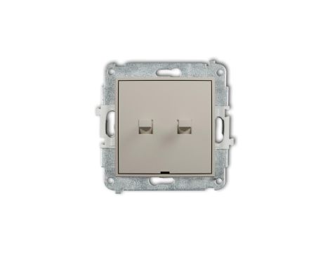 MINI Mechanizm łącznika podwójnego schodowego w stylu amerykańskim (dwa klawisze bez piktogramów) taupe 60MWPUS-33.1