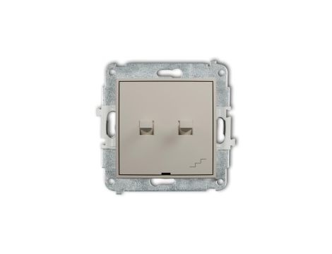 MINI Mechanizm łącznika jednobiegunowego ze schodowym w stylu amerykańskim (osobne zasilanie) taupe 60MWPUS-10.2