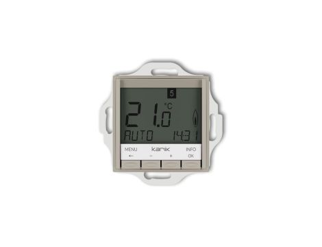 MINI Mechanizm uniwersalnego elektronicznego tygodniowego regulatora temperatury (podświetlenie białe) taupe 60MRT-3.1