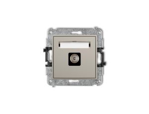 MINI Mechanizm gniazda antenowego pojedynczego TV taupe 60MGTV-1