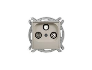MINI Mechanizm gniazda abonenckiego 2 wyjścia SAT + TV taupe 60MGSN