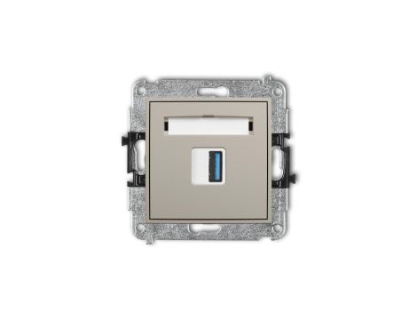 MINI Mechamizm gniazda pojedynczego USB A-A 3.0 taupe 60MGUSB-5