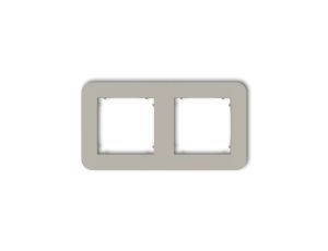 MINI Ramka uniwersalna podwójna zaokrąglona z tworzywa taupe 60MRTZ-2