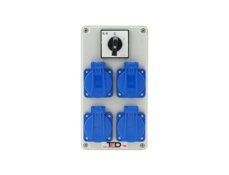 Rozdzielnica budowlana BIWAK 4Gs 230V + wył 0-1 02.024