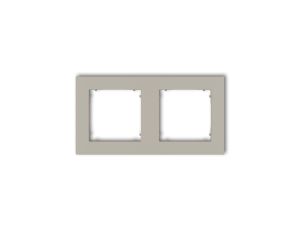 MINI Ramka uniwersalna podwójna kwadratowa z tworzywa taupe 60MR-2