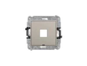 MINI Mechanizm gniazda multimedialnego pojedynczego bez modułu, bez pola opisowego (standard Keystone) taupe 60MGMBO-1P