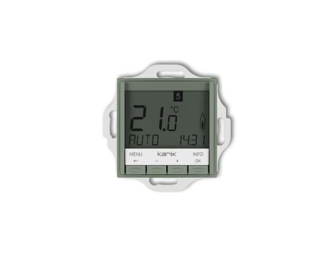 MINI Mechanizm uniwersalnego elektronicznego tygodniowego regulatora temperatury (podświetlenie niebieskie) szałwiowy 61MRT-3.2