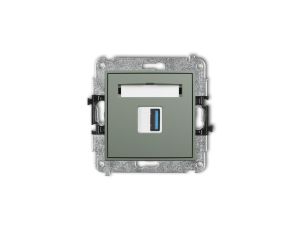 MINI Mechamizm gniazda pojedynczego USB A-A 3.0 szałwiowy 61MGUSB-5