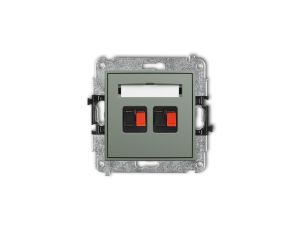 MINI Mechanizm gniazda głośnikowego podwójnego szałwiowy 61MGG-2