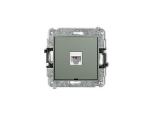 MINI Mechanizm gniazda komputerowego pojedynczego 1xRJ45, kat. 6, 8-stykowy, bez pola opisowego szałwiowy 61MGKBO-3