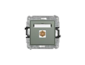 MINI Mechanizm gniazda antenowego pojedynczego typu F (SAT) pozłacany szałwiowy 61MGF-1.1