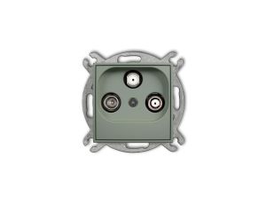 MINI Mechanizm gniazda abonenckiego 2 wyjścia SAT + TV szałwiowy 61MGSN