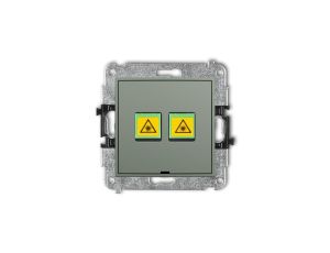 MINI Mechanizm gniazda światłowodowego/optycznego podwójnego, bez pola opisowego szałwiowy 61MGOPBO-2