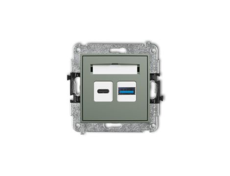 MINI Mechanizm ładowarki USB podwójnej USB C + USB A, 20W max. szałwiowy 61MCUSB-8