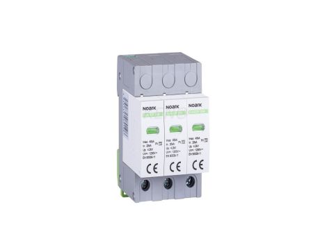 Ogranicznik przepięć Typ T2 3P 1000V DC dla uziemionych systemów PV Ex9UEP